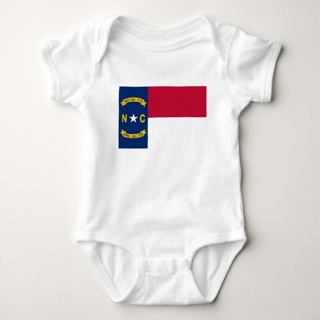 North Carolina Flag Baby Bodysuit Baby Strampler (Vorderseite)