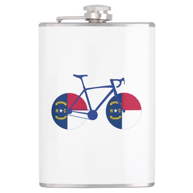 North Carolina Flag Cycling Flachmann (Vorderseite)