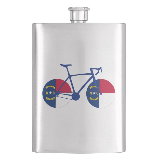 North Carolina Flag Cycling Flachmann (Vorderseite)
