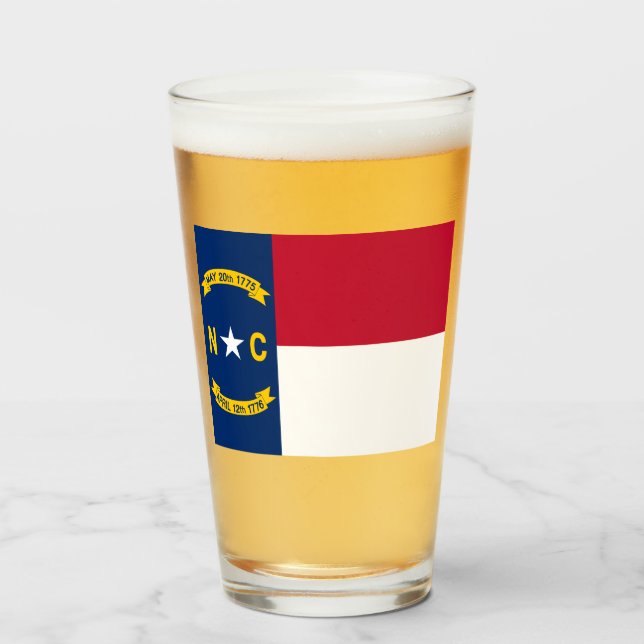 NORTH CAROLINA FLAG GLAS (Vorne (Gefüllt))