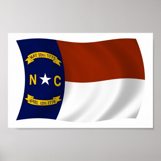 North Carolina Flag Poster Print (Vorne)