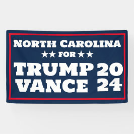 North Carolina für Trump Vance 2024 Banner