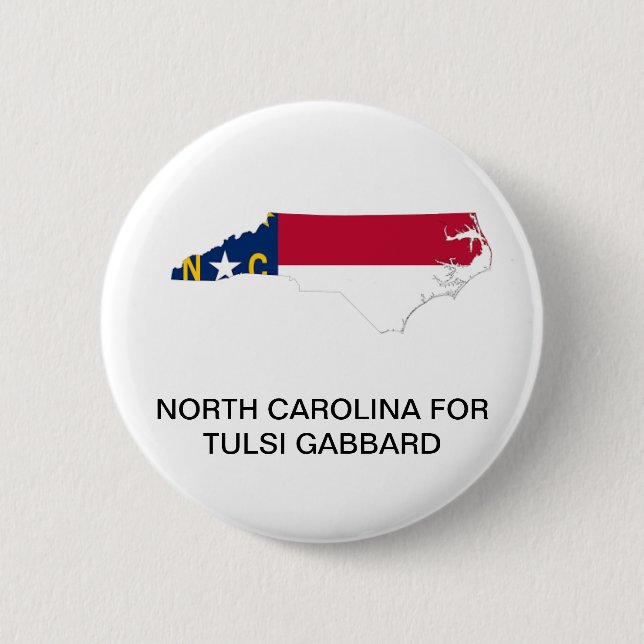 NORTH CAROLINA für TULSI GABBARD 2020 Button (Vorderseite)