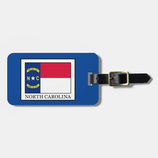 North Carolina Gepäckanhänger (Vorderseite horizontal)