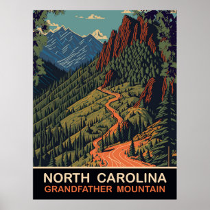 North Carolina, Großvater, Reisen Poster