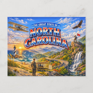 North Carolina Grußpostkarte Postkarte
