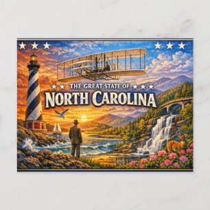 North Carolina Grußpostkarte Postkarte