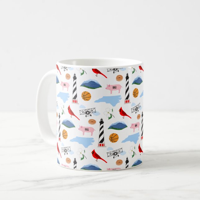 North Carolina Icons Coffee Tasse (Vorderseite Links)
