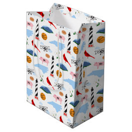 North Carolina Icons Gift Bag Mittlere Geschenktüte
