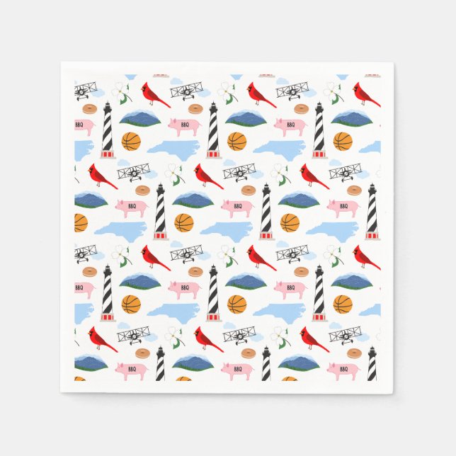 North Carolina Icons Napkins Serviette (Vorderseite)