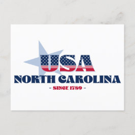 North Carolina in Red, White und Blue Postcard Postkarte