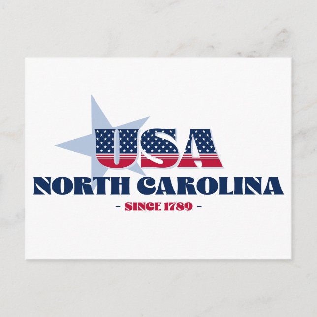 North Carolina in Red, White und Blue Postcard Postkarte (Vorderseite)