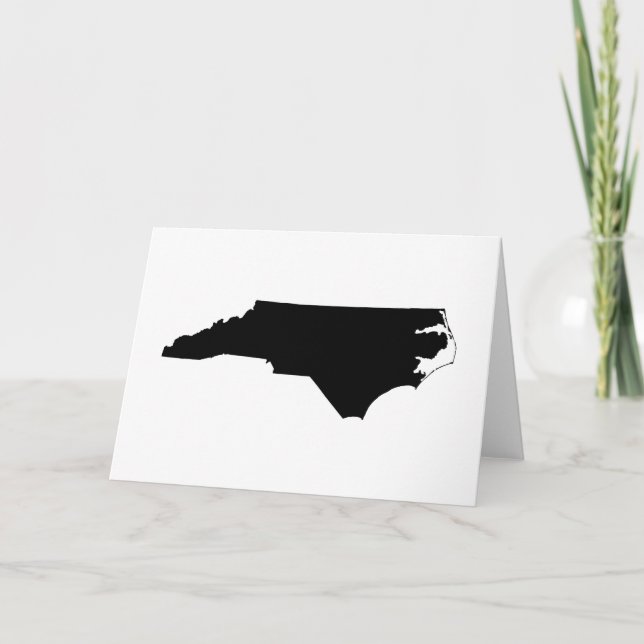 North Carolina in Schwarz und Weiß Karte (Vorderseite)
