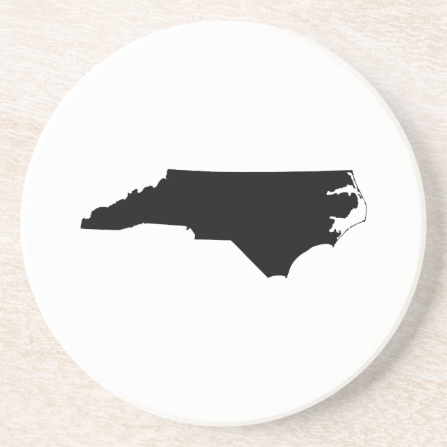 North Carolina in Schwarz und Weiß Untersetzer (Vorne)