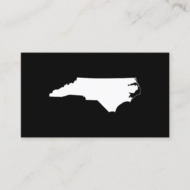 North Carolina in Weiß und Schwarz Visitenkarte (Vorderseite)