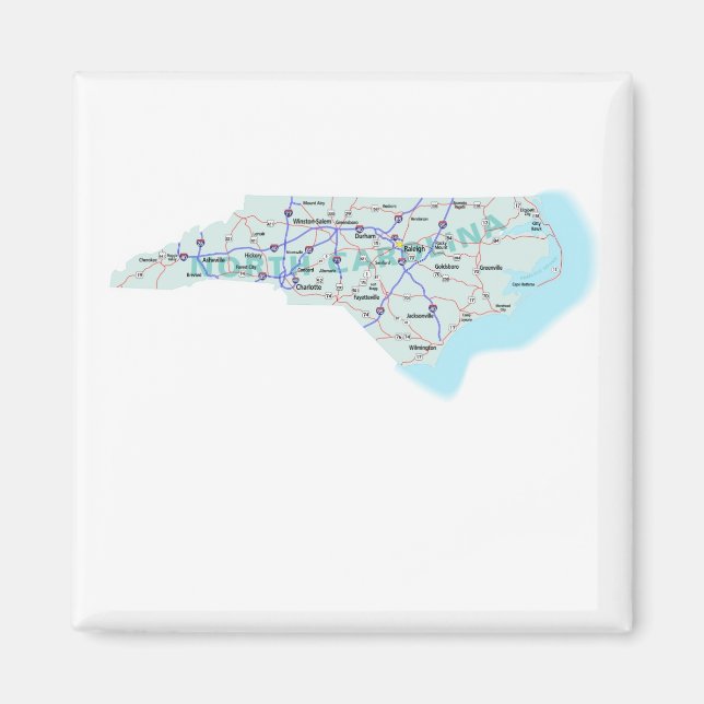 North Carolina Interstate Map Magnet (Vorne)