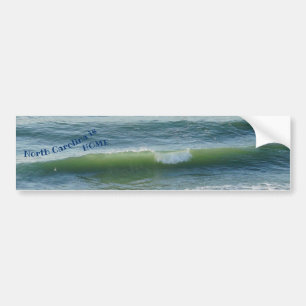 North Carolina ist Zuhause Ocean Wave Autoaufklebe Autoaufkleber