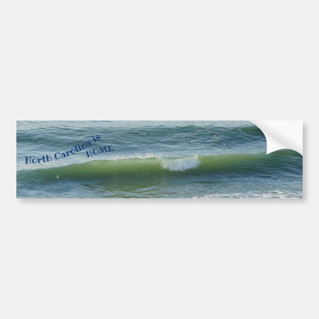 North Carolina ist Zuhause Ocean Wave Autoaufklebe Autoaufkleber (Vorne)