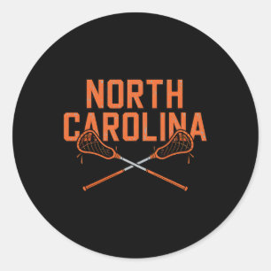 North Carolina Lacrosse Vintage Nc Lax Retro-Stil Runder Aufkleber