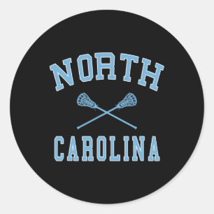 North Carolina Lacrosse Vintage Nc Lax verwittert  Runder Aufkleber