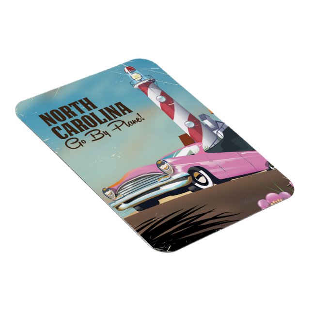 North Carolina Lighthouse Reiseplakat Magnet (Rechte Seite)