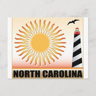 North Carolina Lighthouse Sun Postkarte