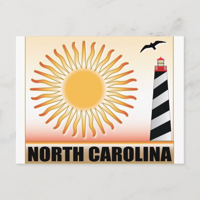 North Carolina Lighthouse Sun Postkarte (Vorderseite)