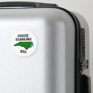 North Carolina Map and Text Magnet
