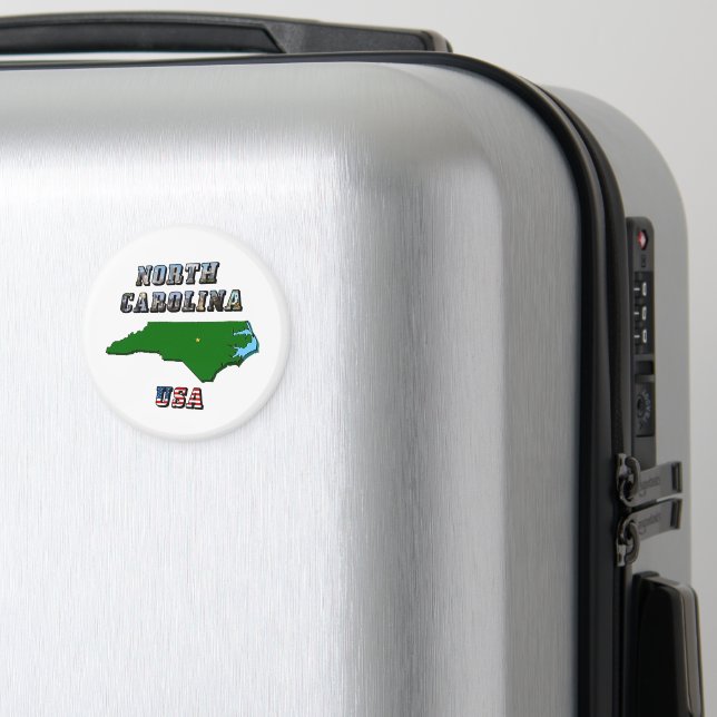 North Carolina Map and Text Magnet (In Situ (Gepäck))