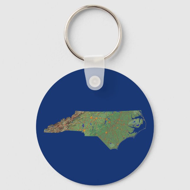 North Carolina Map Schlüsselanhänger (Vorderseite)