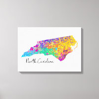 North Carolina Moderne Karte