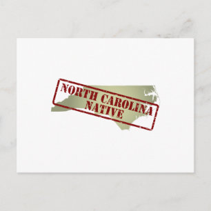 North Carolina Native Stamps auf Karte