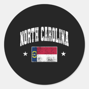 North Carolina NC Flag North Carolina getragen Runder Aufkleber