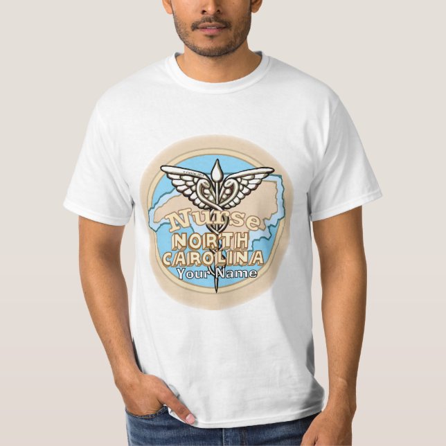 North Carolina Nurse Caduceus  T-Shirt (Vorderseite)
