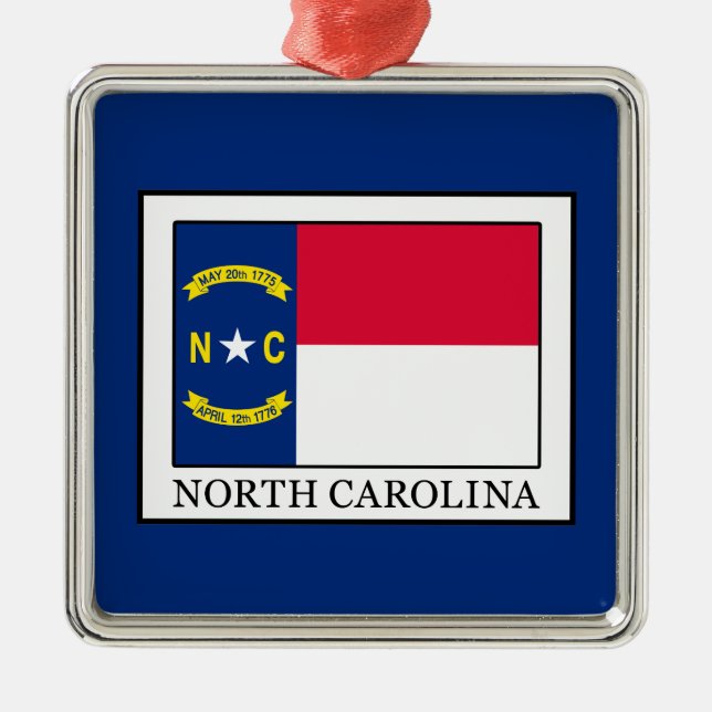 North Carolina Ornament Aus Metall (Vorne)