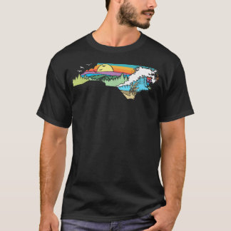 North Carolina Outdoors Retro Naturliebhaber T-Shirt