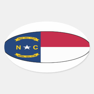 North Carolina-Ovalaufkleber Ovaler Aufkleber