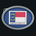 North Carolina Ovale Gürtelschnalle<br><div class="desc">North Carolina</div>
