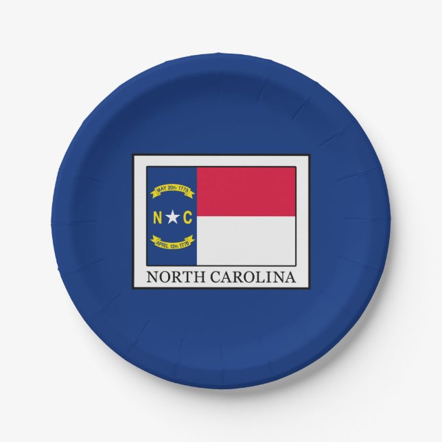 North Carolina Pappteller (Vorderseite)