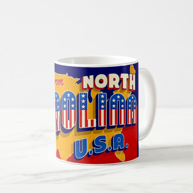 North Carolina Patriotic Greeting Mug (Devant droit)