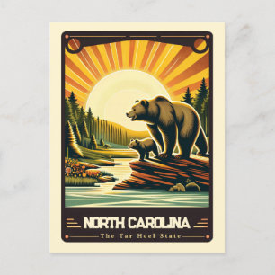 North Carolina   Patriotischer Geist Vintag Postkarte