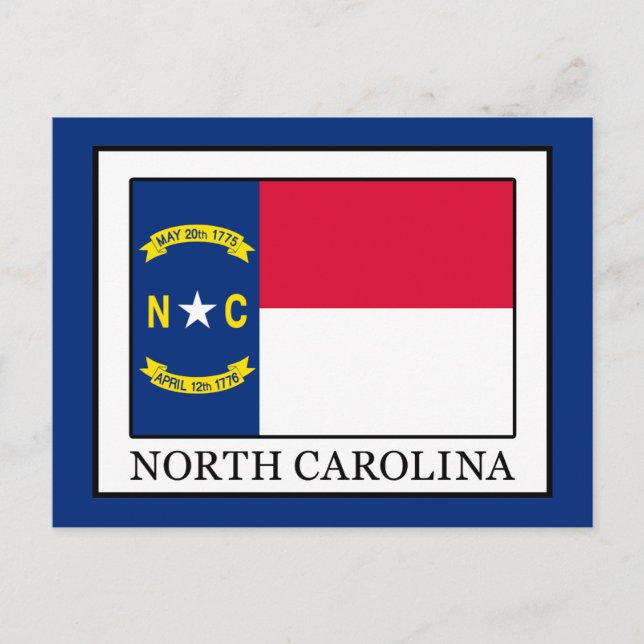 North Carolina Postkarte (Vorderseite)