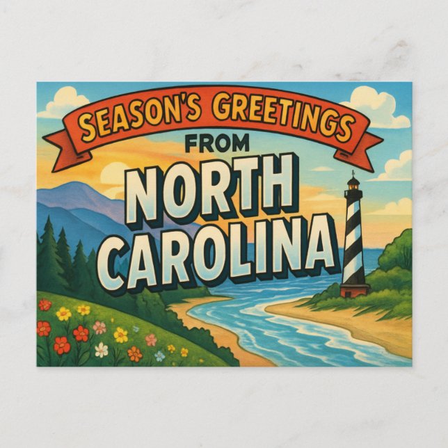 NORTH CAROLINA Postkarte (Vorderseite)