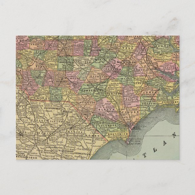 North Carolina Postkarte (Vorderseite)