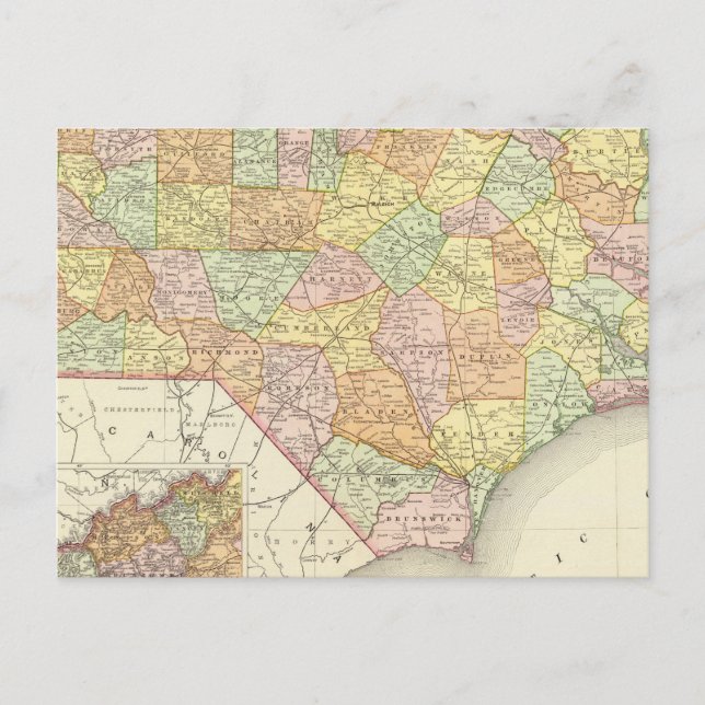 North Carolina Postkarte (Vorderseite)