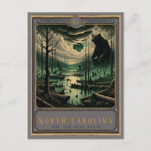 North Carolina | Postkarte Gothic Art (Vorderseite)
