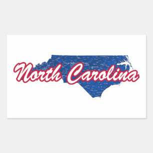 North Carolina Rechteckiger Aufkleber