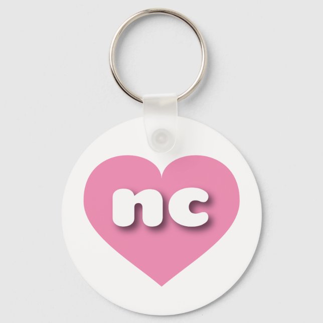 North Carolina rosa heart - I Liebe Schlüsselanhänger (Vorderseite)