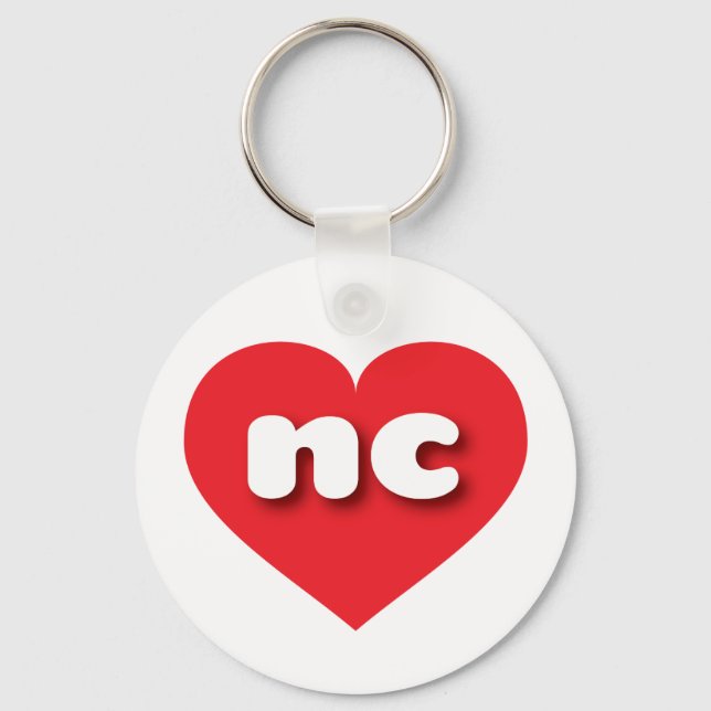 North Carolina rotes Herz - I Liebe Schlüsselanhänger (Vorderseite)