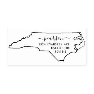 North Carolina Rücksendeadresse Briefmarke Selbste Permastempel